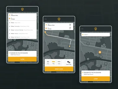 Taxi Booking App UI | Map-Based Navigation appdesign darkui dashboardui intractiondesign mapui mobileapp mobiledesign productdesign taxiapp uidesign uxdesign