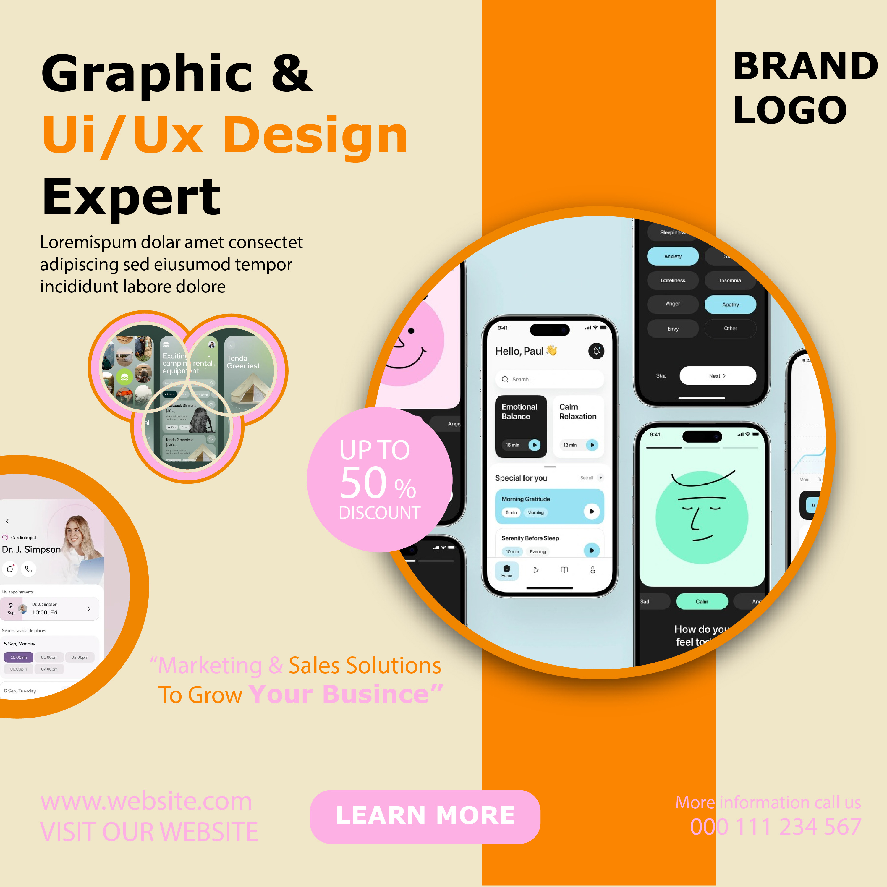 Graphic & UI/UX Design Expert – Creative Landing Page graphic design ui ux web design