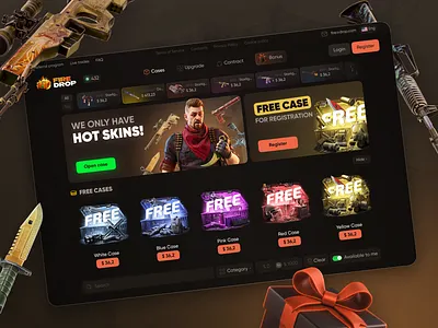 OpenCase Design \ UI \ CS2 | CSGO boxes case casino crate cs2 csgo design gambling igaming ui ux website