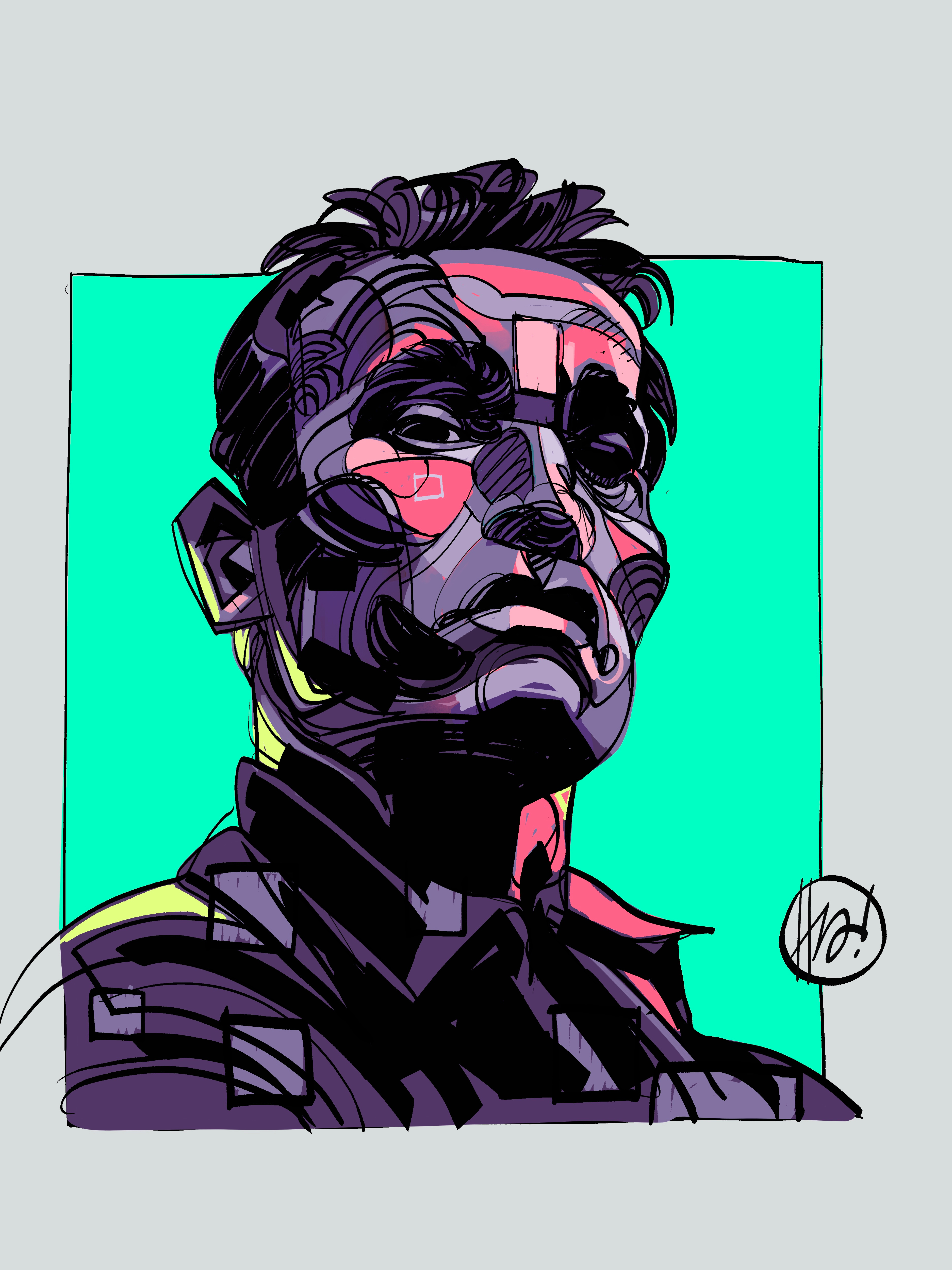 The Austrian Oak arnold schwartzenegger commando illustration portrait terminator vip