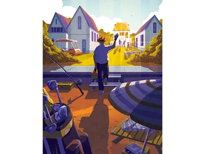 A Cultural View of Retirement adobe character digitalpainting golf grain illustration light lighting muti noise photoshop retirement sun texture wacomgallery