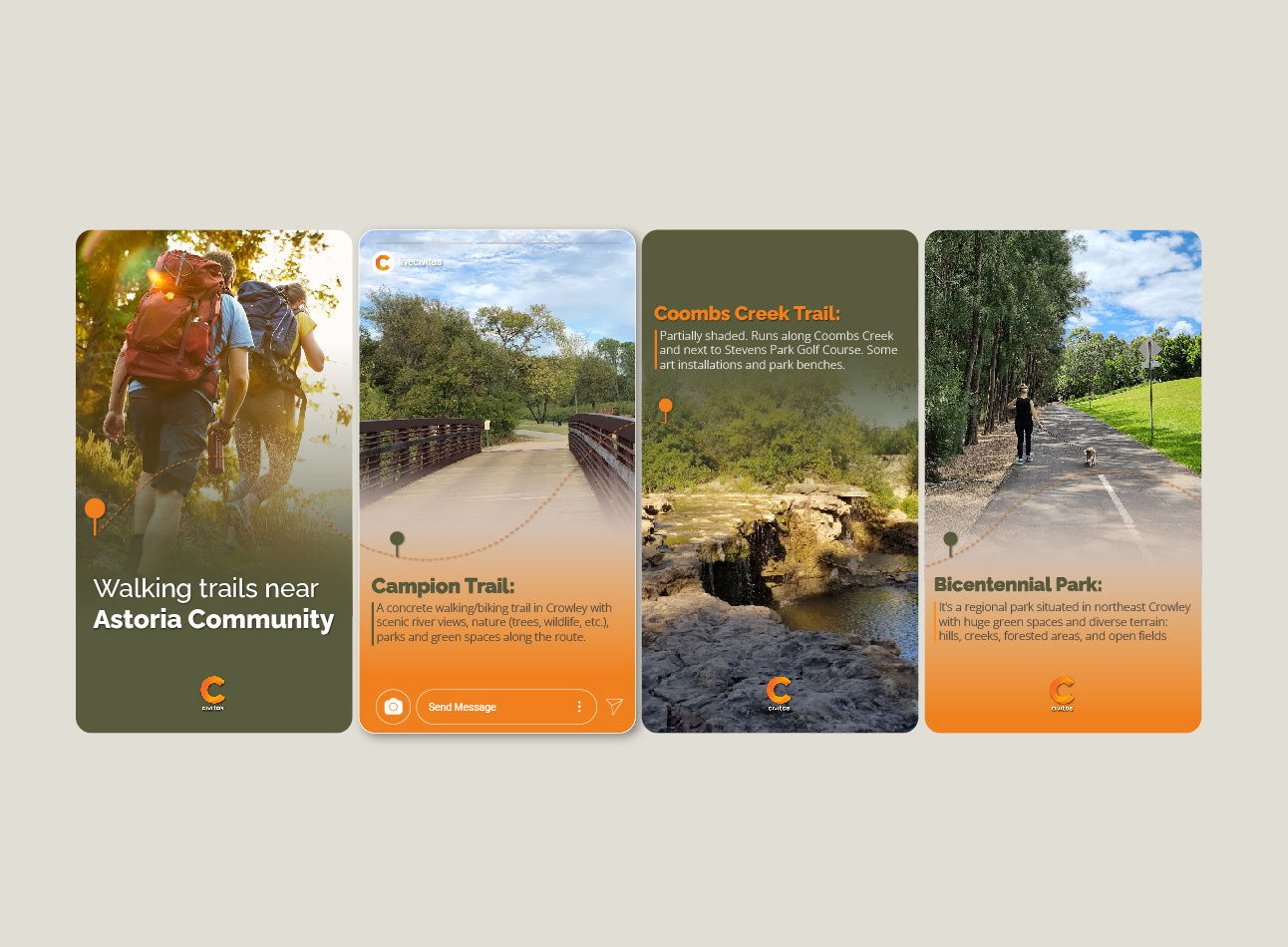 Civitas Company adobe adobe creative suit banners branding creative design design digital ads flyer graphic design graphic designer illustration key visual orange and green palette photoshop socialmedia design texas