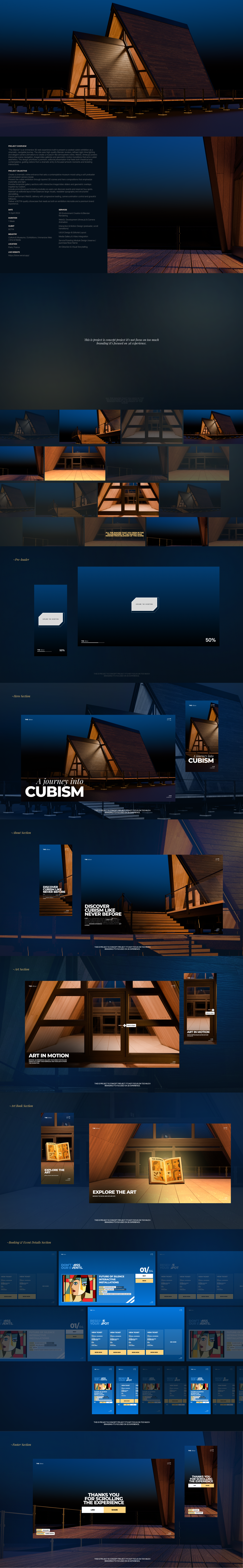 The Silence Mueseum 3d branding graphic design immersive logo mueseum undreamstudio web design