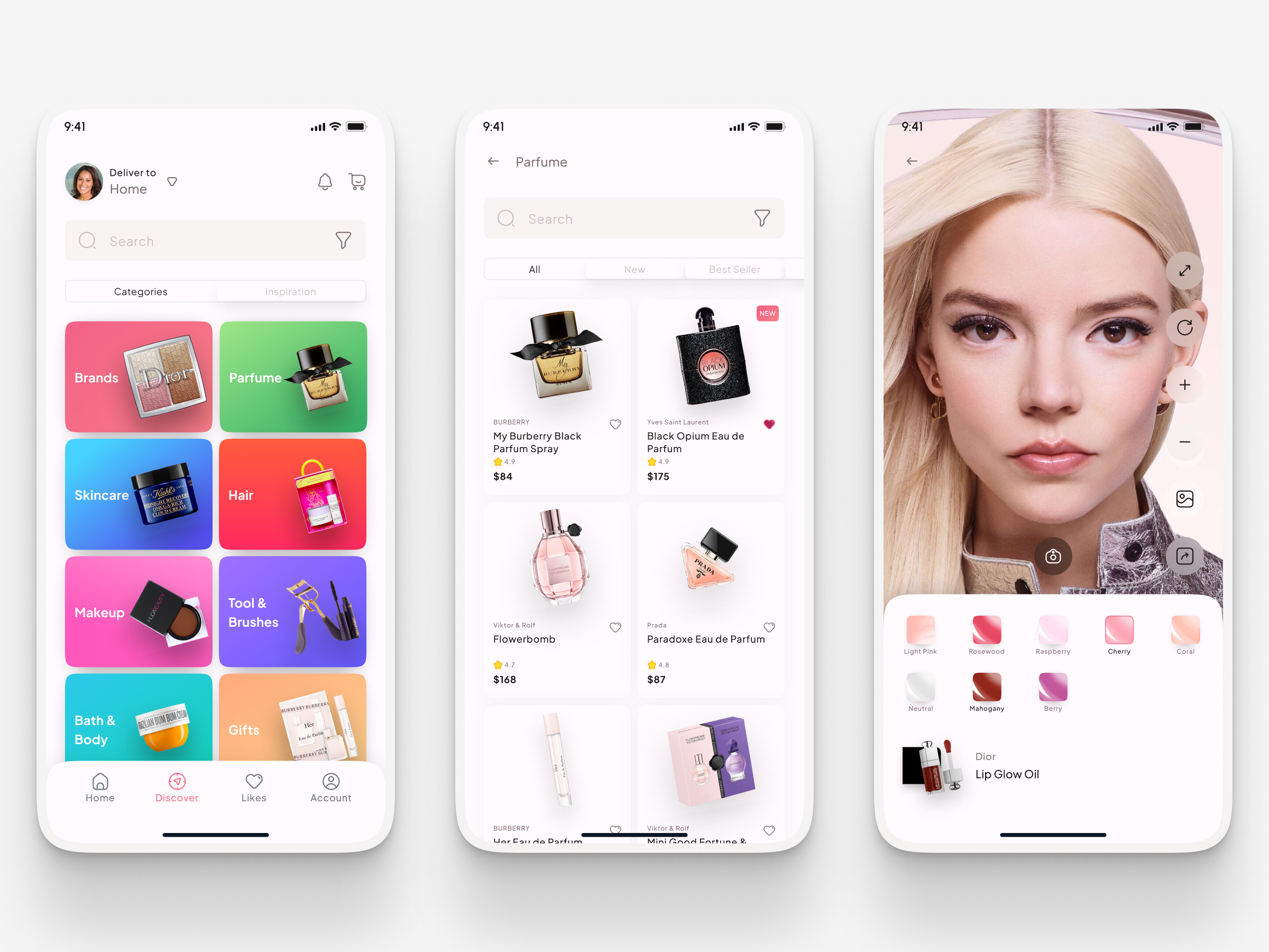 Beauty Shopping App android app beauty design designconcept designgoals dribbble ecommerce figma ideas illustration ios logo marketplace mobileapp mockup productdesign ui