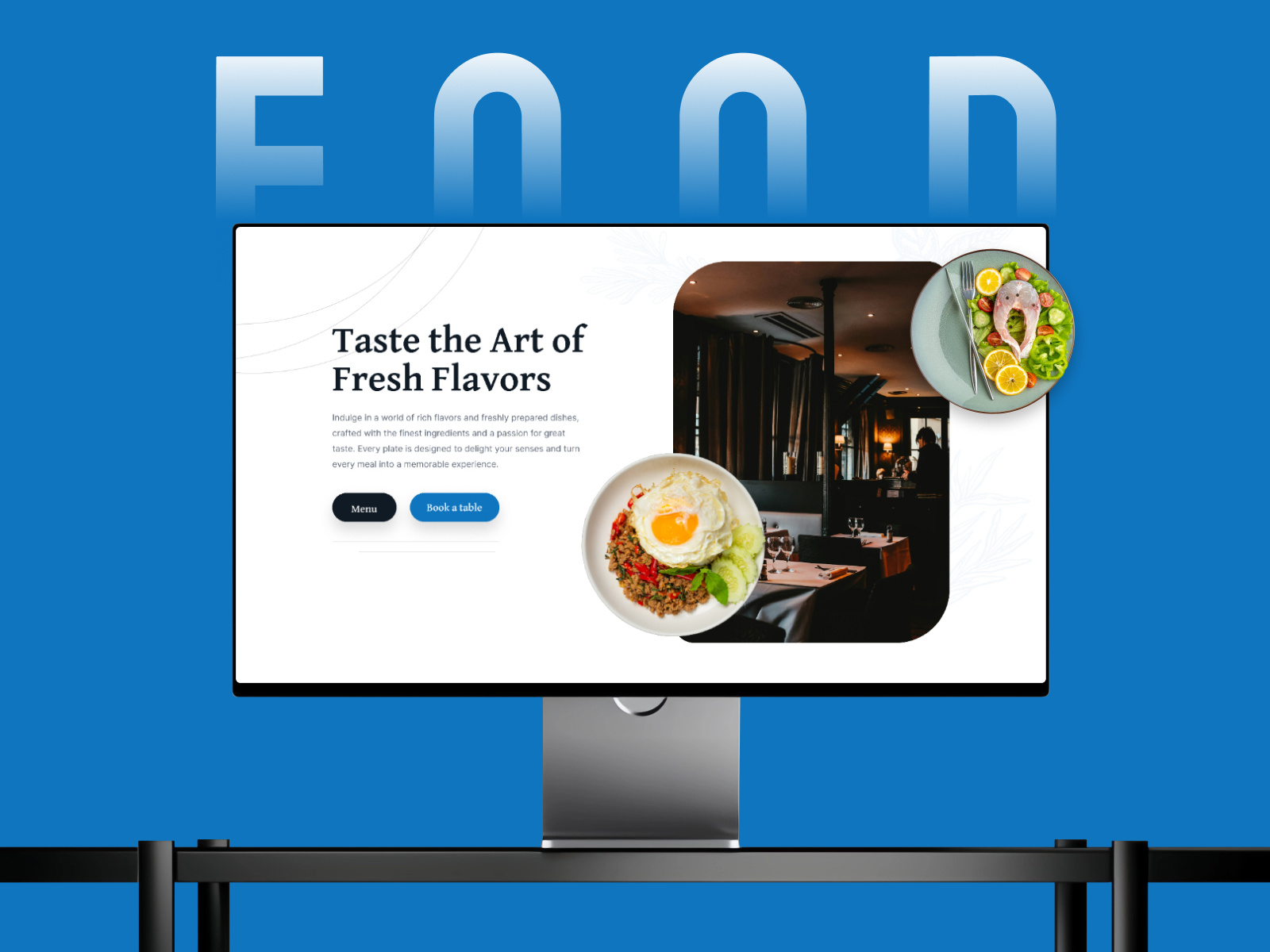 Modern Restaurant Website UI/UX | Apptechies color palette creative ui food website modern web design restaurant website design typography web design website