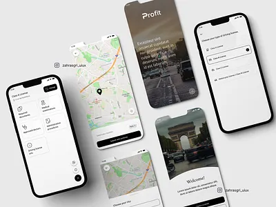 Profit application app application branding graphic design home homescreen landing landingscreen location map select location ui ui design uidesign uiux ux