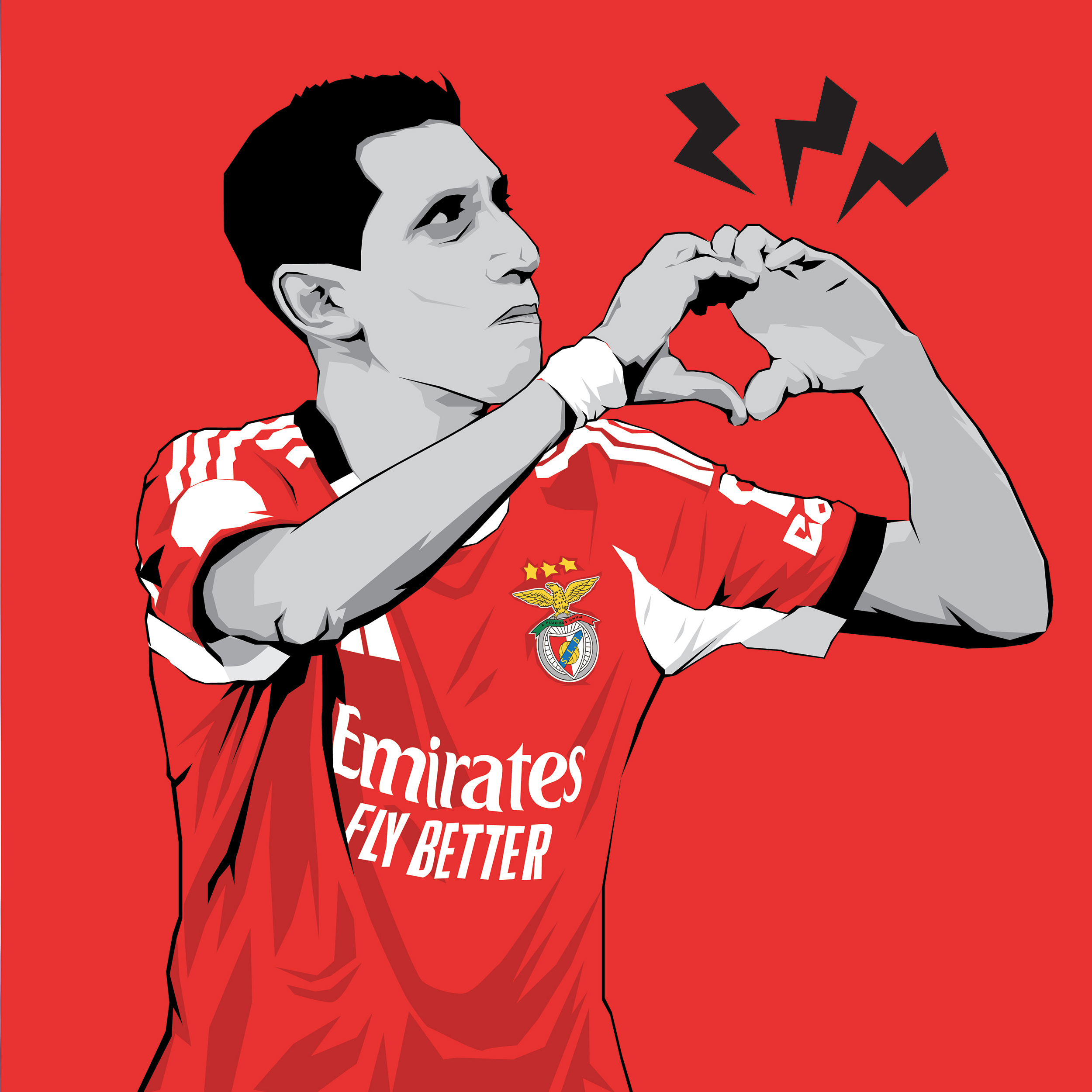 Angel Di Maria - Benfica - FIFA CWC 2025 angel di maria art benfica football graphic design illustration illustrator liga portugal soccer
