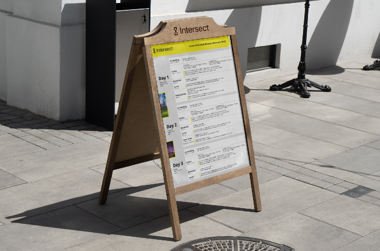 Intersect Itinerary adobe creative suit design graphic design graphic designer infographic layout design motion graphics printed item