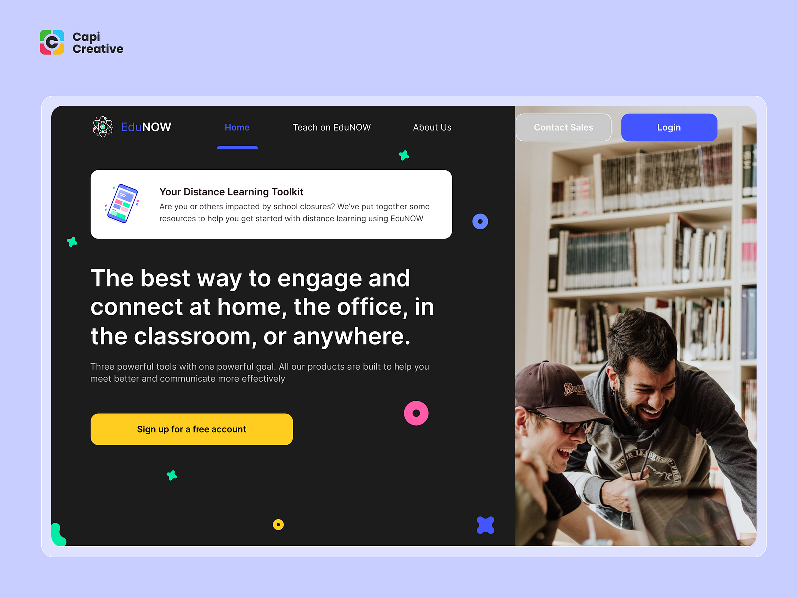 Edu now - Web Design Concept by Capi Product on Dribbble