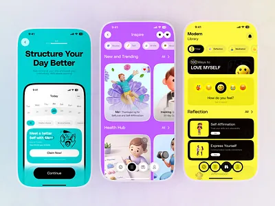 Smart Habit Tracker Mobile App UI Design app app design daily planner habit habit app habit mobile app habit tracker health healthcare mobile mobile app mobile app design routine tracker sleep task management track tracker app design tracking app ui
