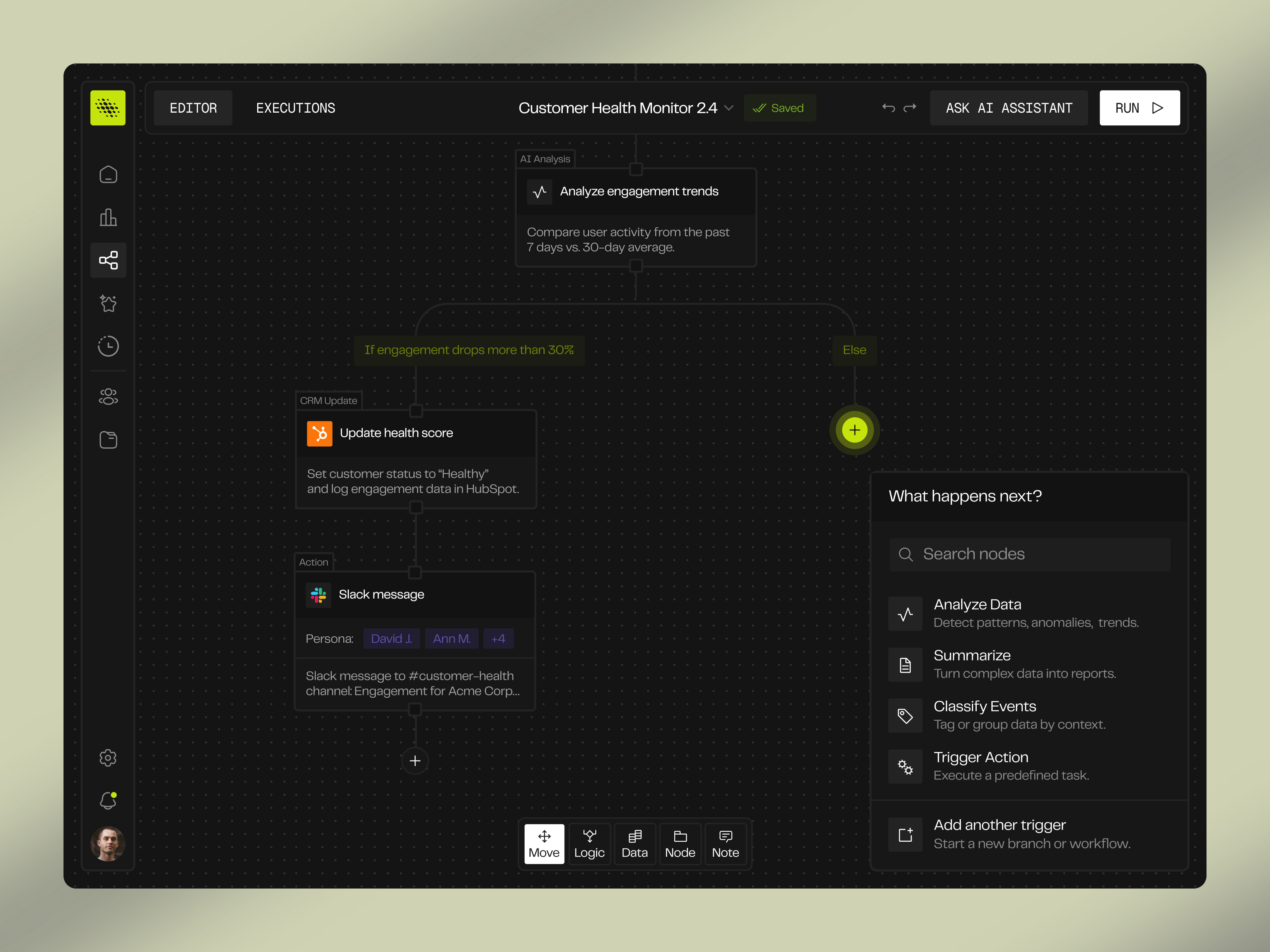 Axion Builder — AI Automation Builder ai software automation development no code product design saas ui ux web builder workflow
