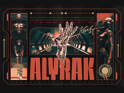 Alyrak – Futuristic Tech Fonts branding brutalism download experimental font fonts futuristic logo poster retro retro futurism typeface typography y2k