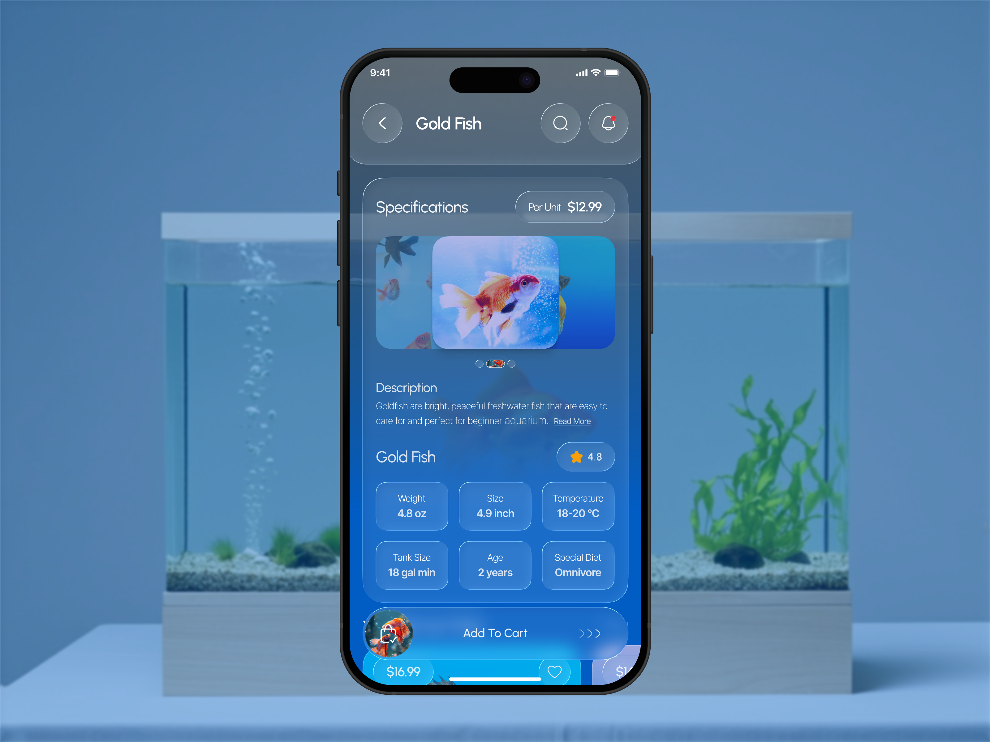 Pet & Fish Store Mobile App - UI/UX Design animal care app design aquarium aquatic cart ecommerce ecommerce app fish fish bowl fish shop app fish tank marketplace mobile app online shop pet pet shop pet shop app shasanko creations shop app shopping app