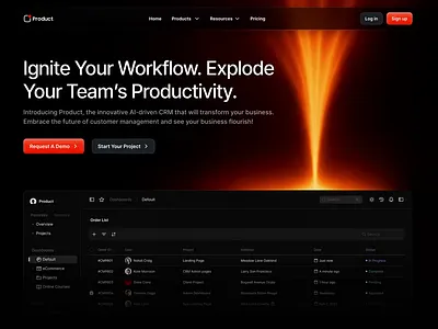 Product.IO clean dark figma framer modern ui ux web design webflow website