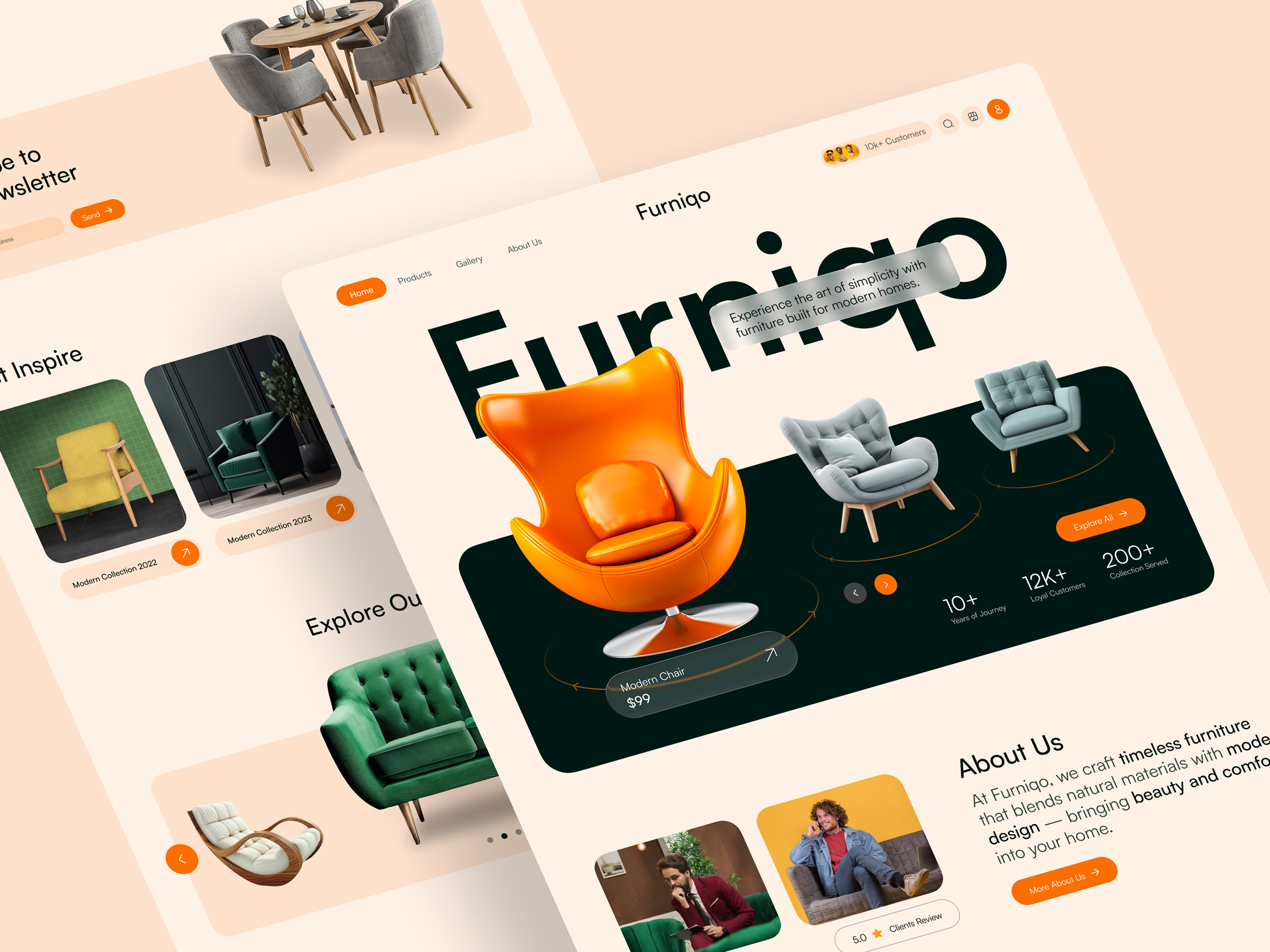 Furniture Website Design | UI UX aesthetic business company ecommerce elegant furniture furniture website homepage interior design landing page luxury minimal modern design product design ui ux design web design