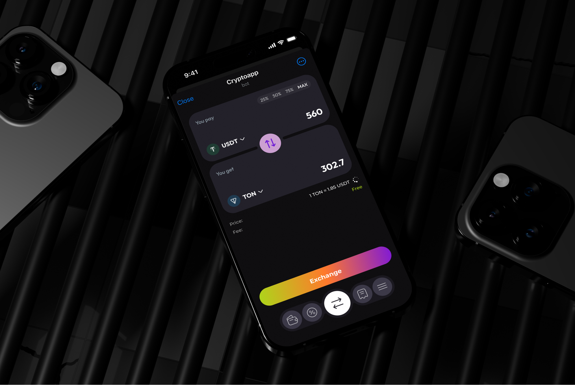 Telegram Crypto Bot appdesign crypto cryptowallet ui ux