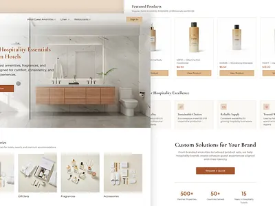Luxury Hospitality E-commerce Homepage booking clean design design ecommerce figma hospitality hotel ui interface luxury minimalism premium ui uidesign ux webdesign