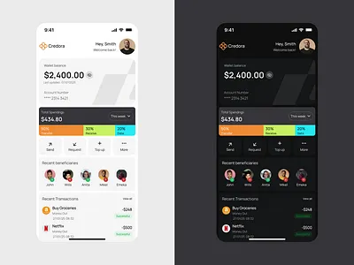 Credora – Finance App UI app design banking design finance finance app fintech fintech app fintech ui interface ios mobile mobile app mobileapp product design ui uiux uiux design ux