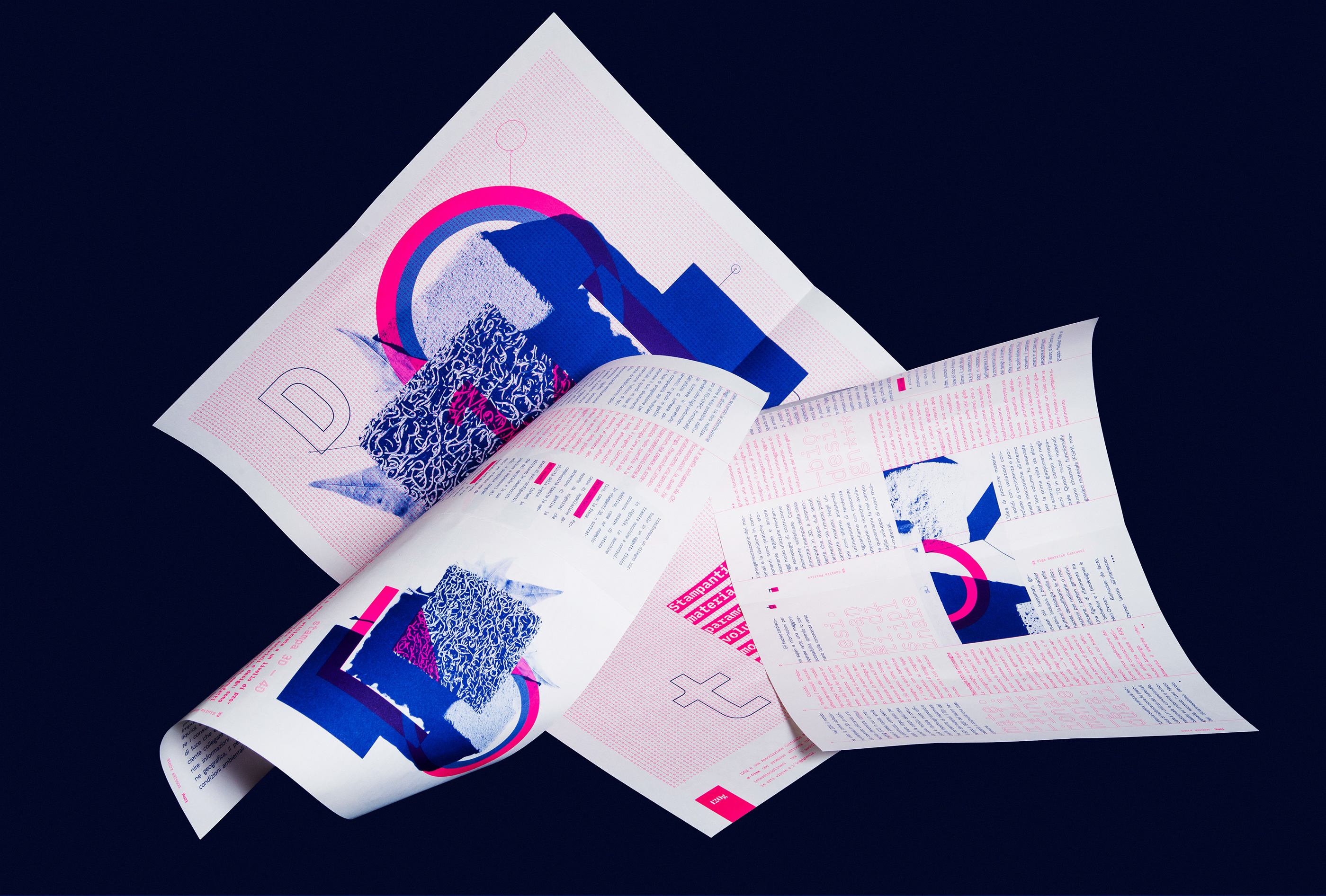 Example of D1GIT: a foldable magazine and poster about architecture