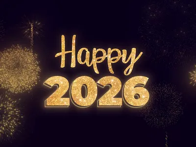 Happy New Year (fireworks animation) animation burst design festive fireworks glitter gold happy new year illustration loop motion graphics new year sparkling