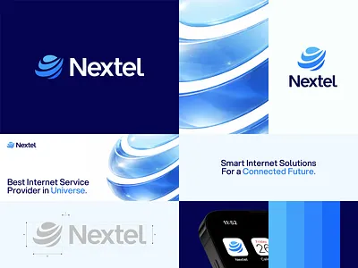 Nextel _ Brand Identity Design 3d blockchain brand identity branding design global gradient icon identity logo logo design logodesign pattern saas tech technology telecommunication