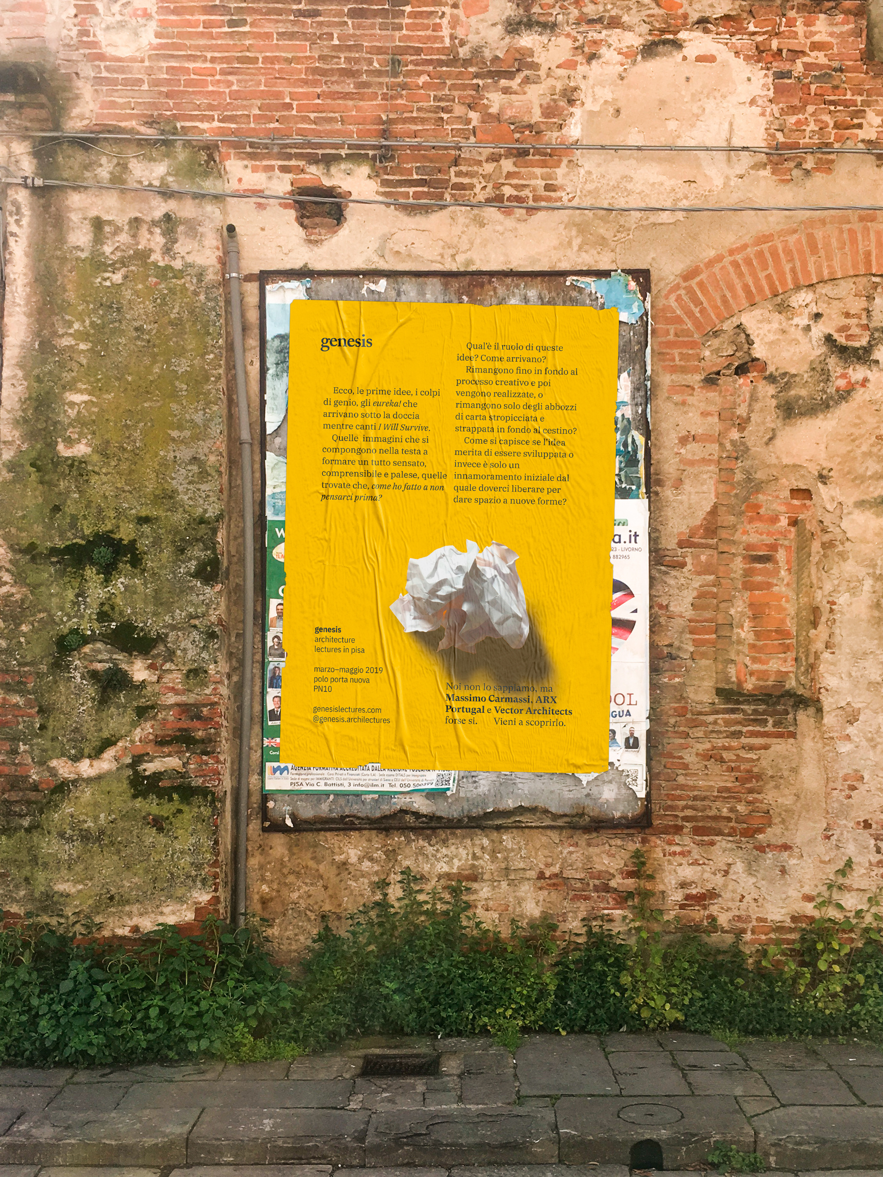 Genesis Lecture 2019 edition branding and poster design architecture branding conference graphic design ooo advertising poster