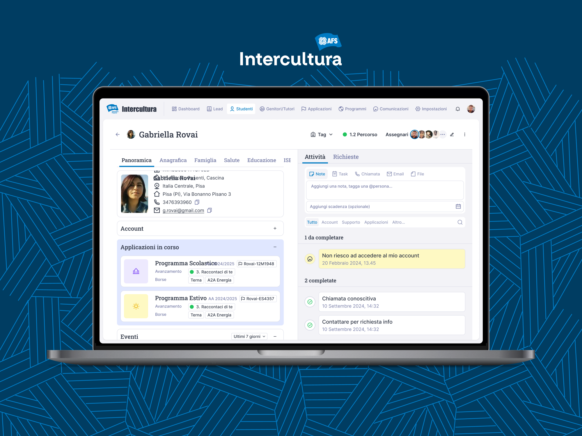 Intercultura CRM web app