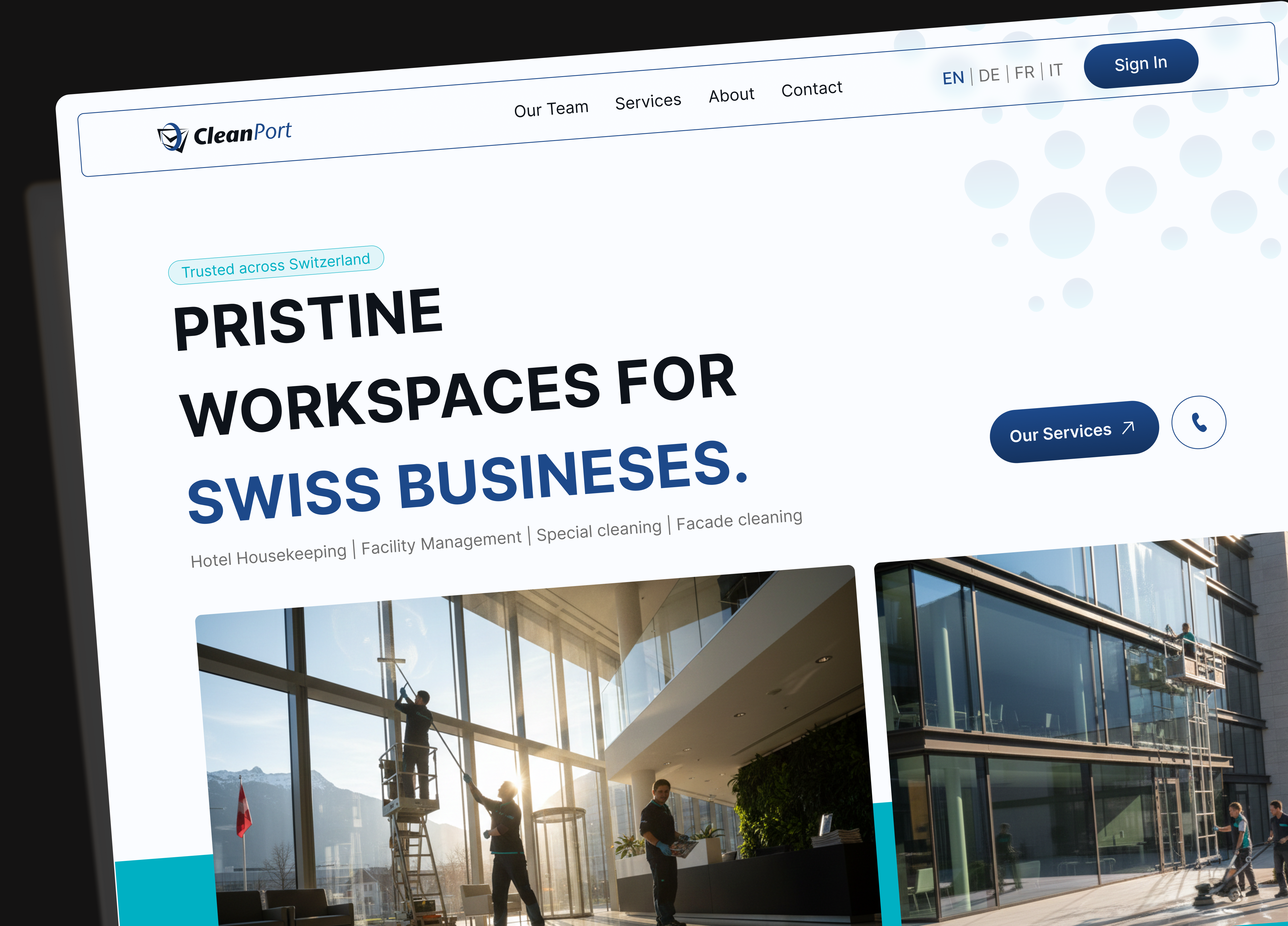 Cleaning Service Landing Page cleaning hero section cleaning landing page design trendy design uiux