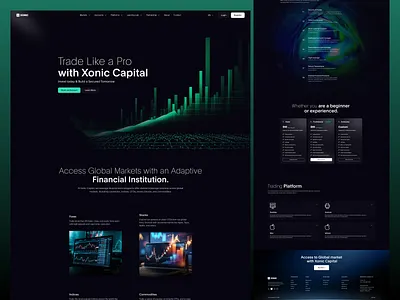 XONIC - Crypto Trading Platform bitcoin crypto crypto trading exchange finance financial fintech forex forex trading future trading landing page trading trading platform web web design web3
