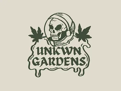 UNKWN GARDENS BRANDING branding graphic design illustration logo