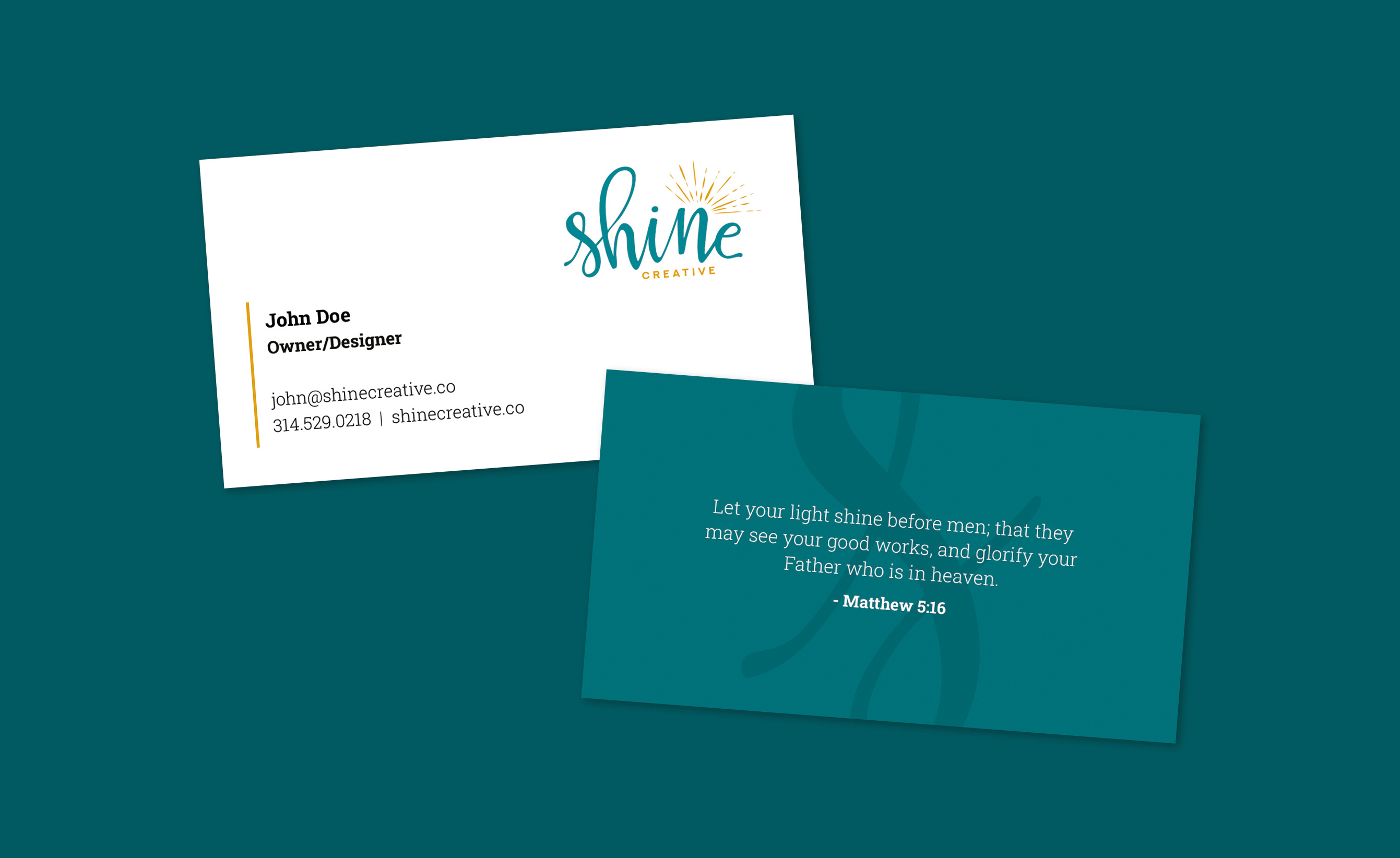 Shine Creative Business Cards branding business cards design graphic design identity