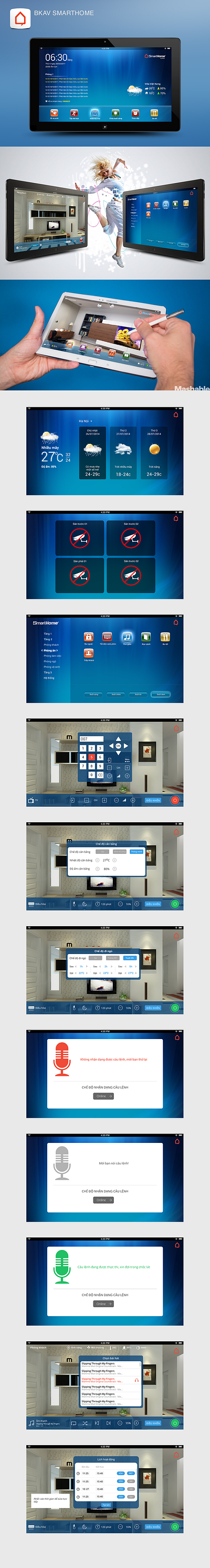 SmartHome COntrol UI graphic design ui