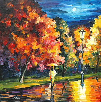 MAGICAL MOONY NIGHT — oil painting on canvas leonidafremov