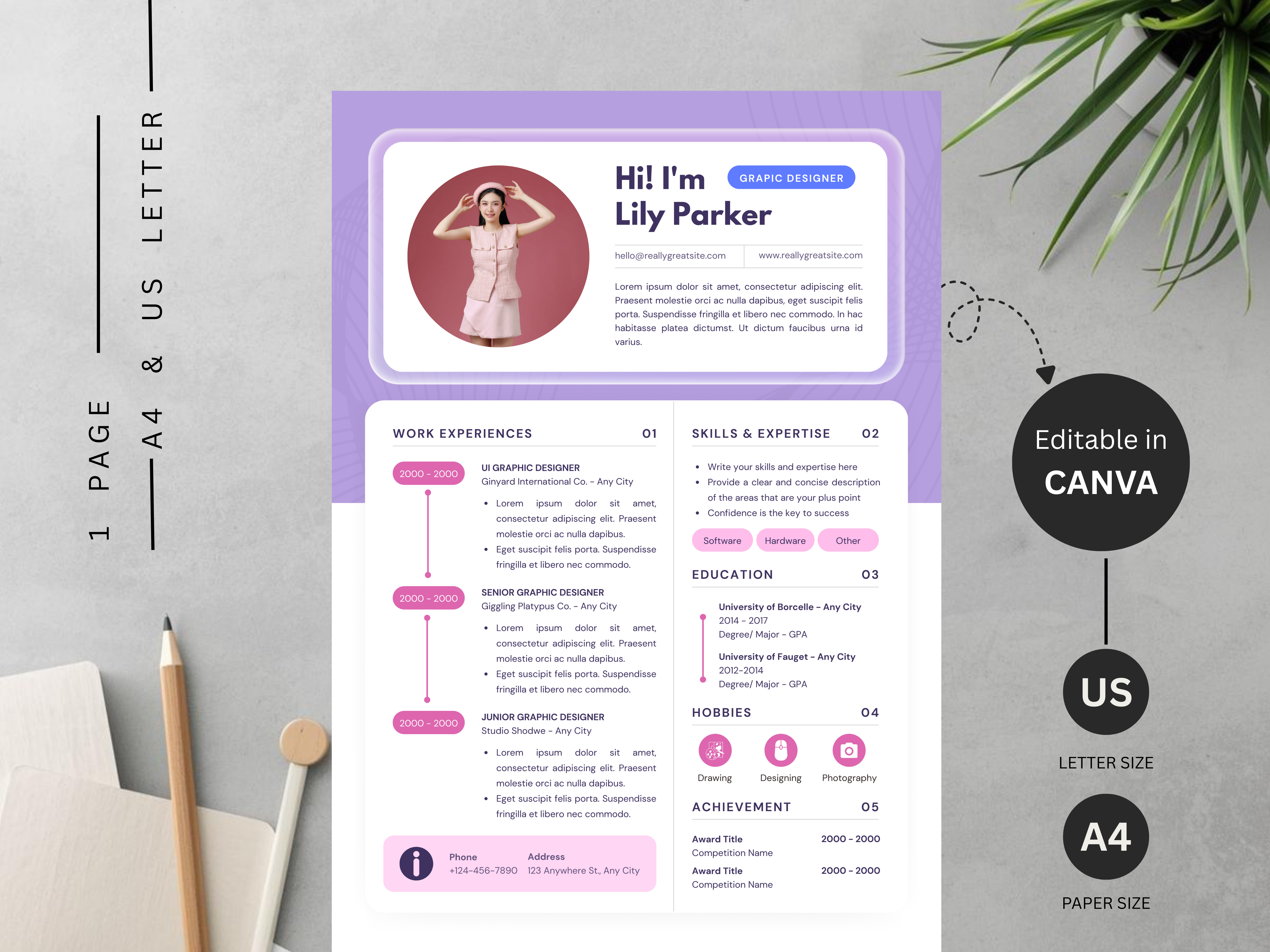 Example of Done For You Canva Resume & Cv Templates