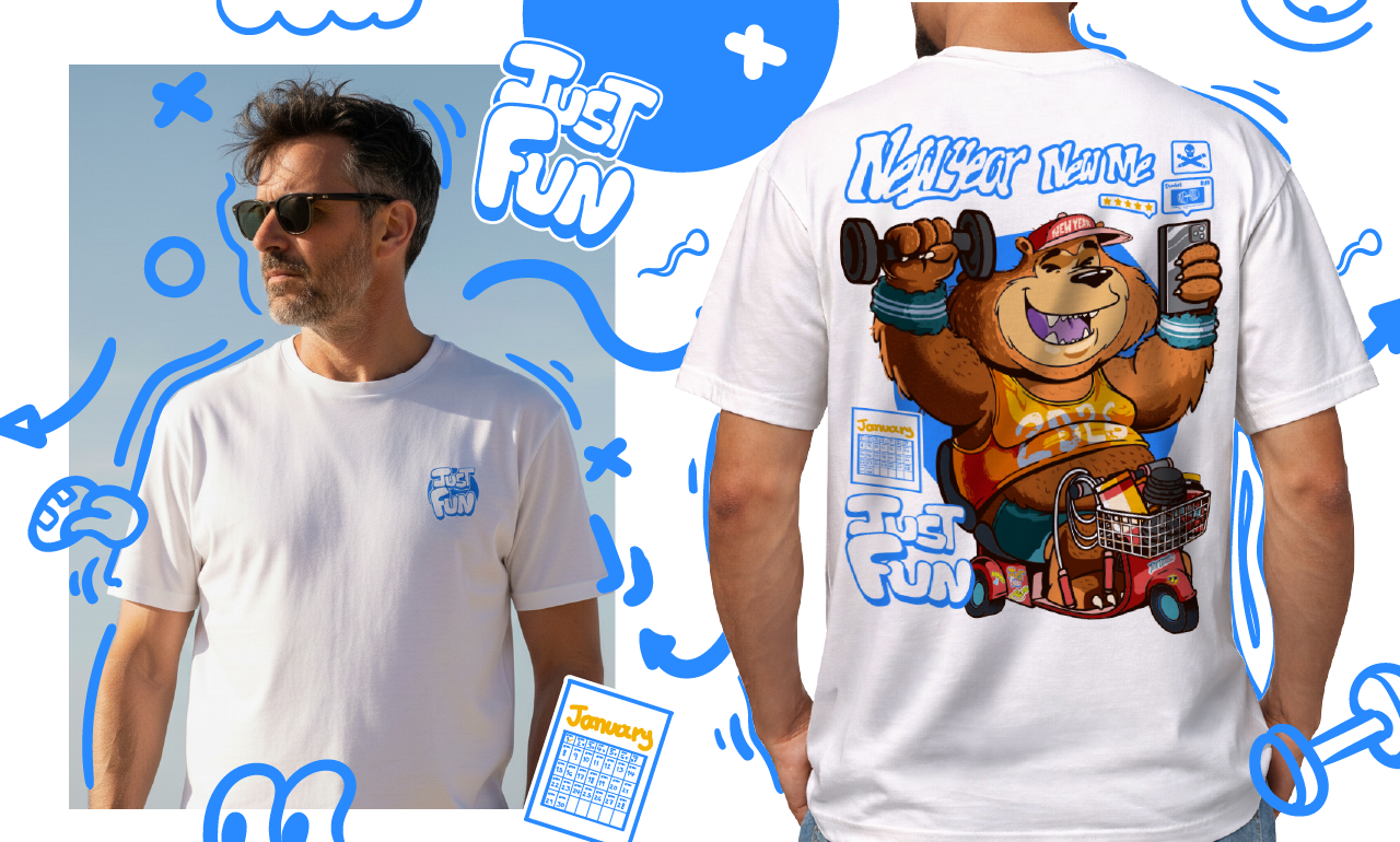 New Year New bear illustration adobeillustrator apparel branding cartoon character characterdesign clothing draw drawing graphic design illustration logo tshirt tshirt illustration tshirts vector vectorart