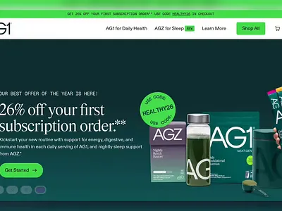 AG1 Shopify Website development - Shopify Store ag1 ag1 brand ag1 ecommerce website ag1 website ecommerce store shopify design shopify store shopify website
