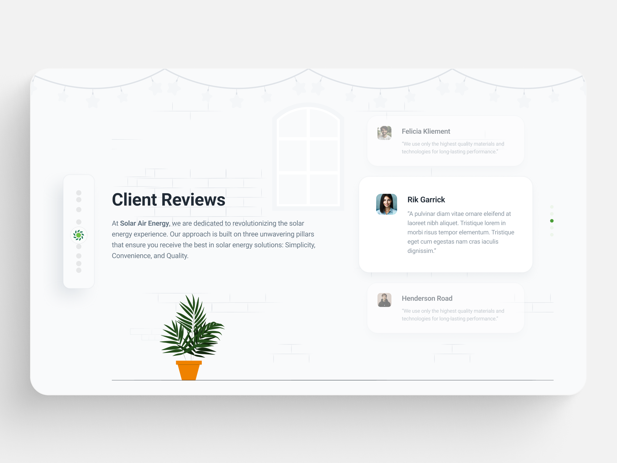 Example of Solar & Clean Energy Website UI Design