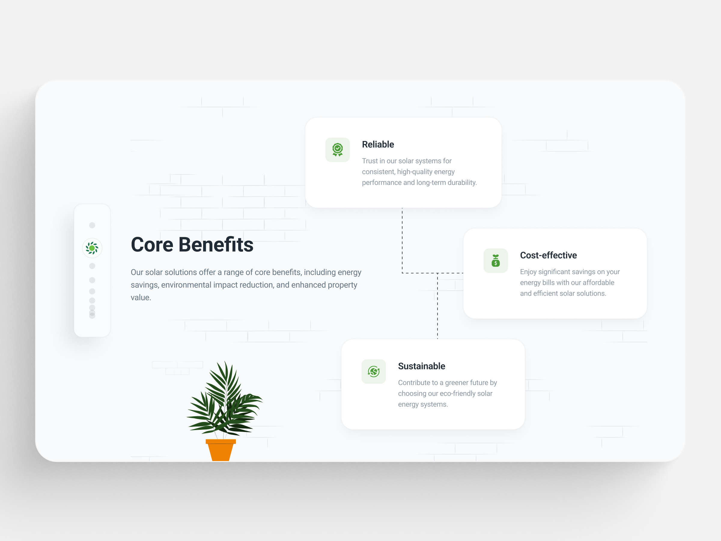 Example of Solar & Clean Energy Website UI Design