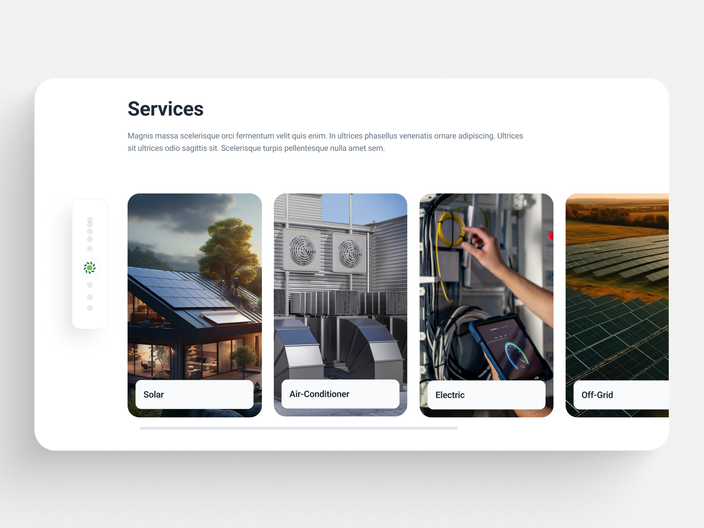 Example of Solar & Clean Energy Website UI Design