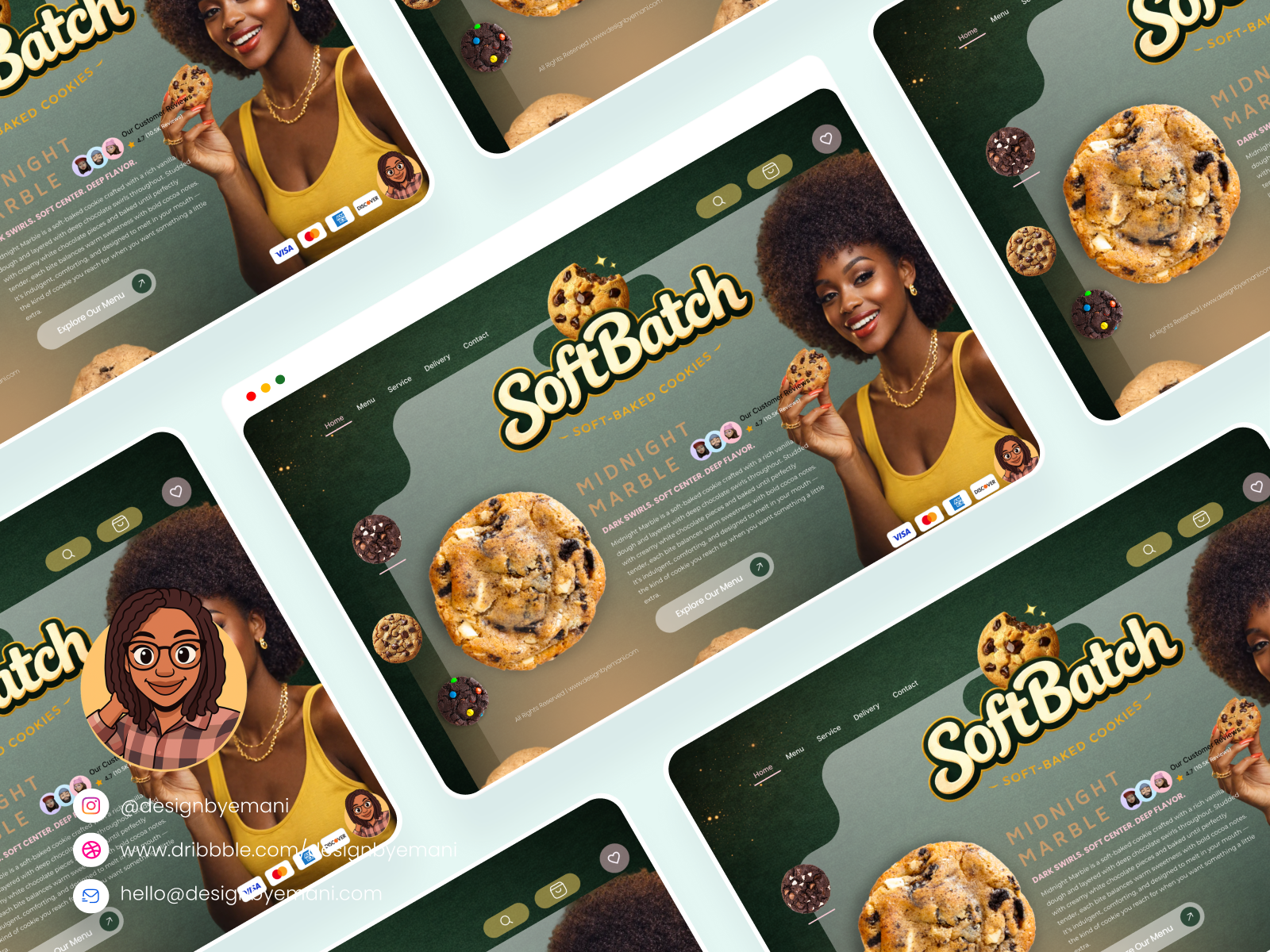 🍪 SoftBatch — A Cozy, Modern Cookie Landing Page Experience branding design figma landing page ui ui design website