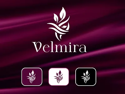 Velmira—Elegant Floral Logo & Brand Identity adobe illustrator beauty logo brand guidelines brand identity brand style guide branding creative logo custom logo elegant logo fashion logo feminine logo graphic design logo design luxury branding luxury logo modern logo premium branding professional logo startup logo visual branding