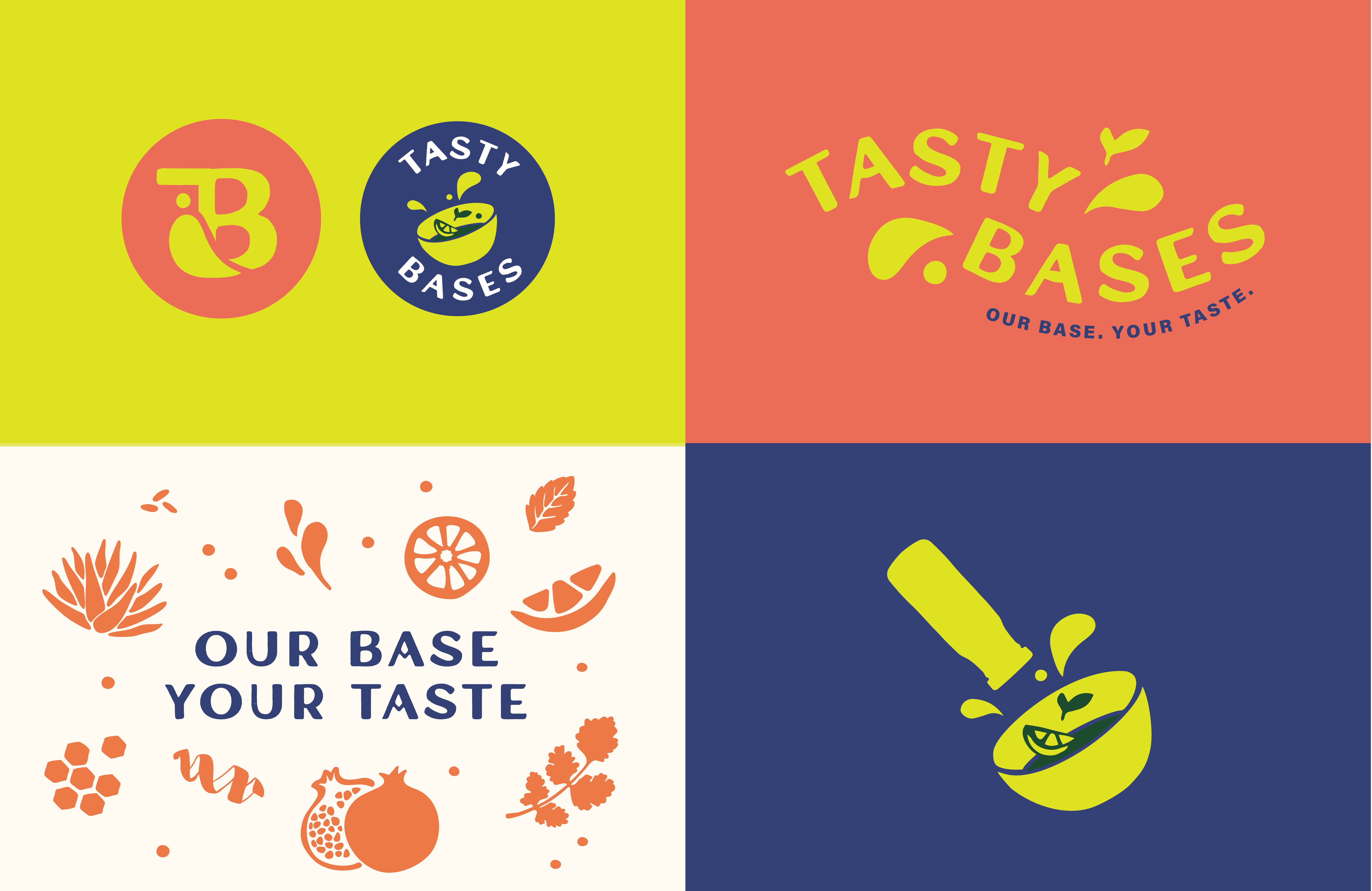 Tasty Bases Branding Final Concept branding digital illustration graphic design illustration logo typography