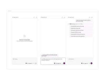 Financial AI Copilot agent ai analyzing artificial intelligence broker chat company copilot enterprise finance gpt investing microsoft minimal money platform software vc web app