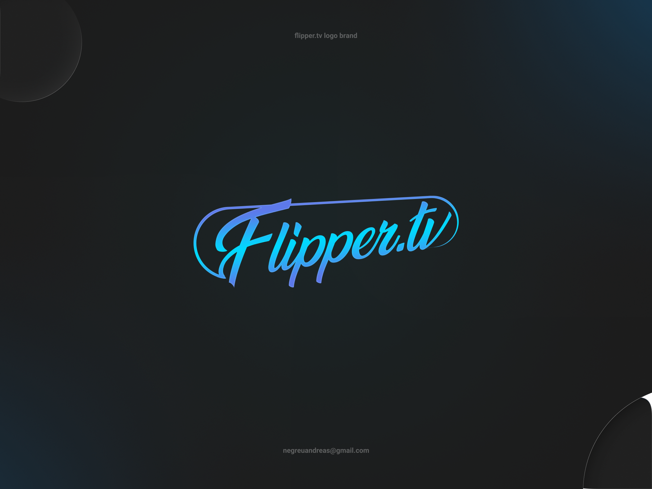 Flipper.tv Logo branding design flat gradient graphic design illustration logo smooth vector