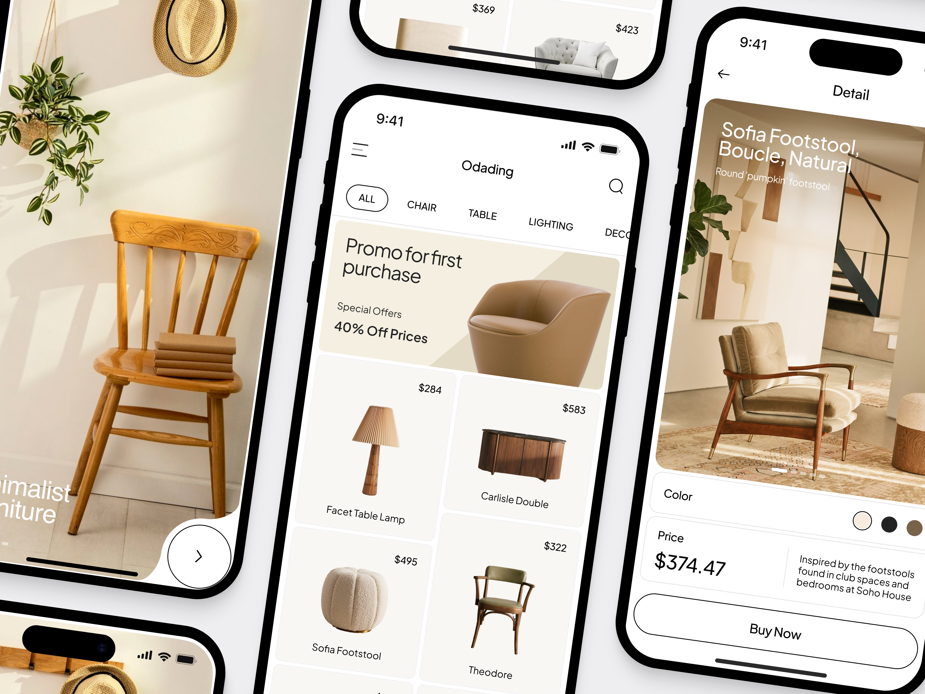Example of Odading - Furniture Store Mobile App