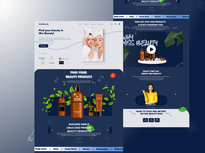 Landing Page - BEAUTY PRODUCT beauty company katalog kecantikan landing page product ui ui design