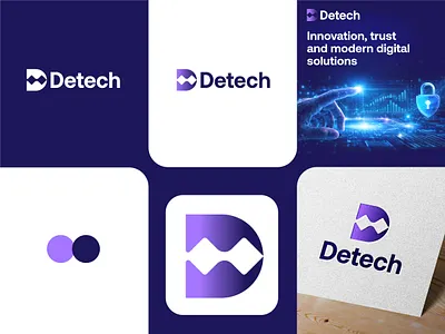D logo, Detech, logo designer 3d best logo brand identity branding detech logo logo designer tech tech solution