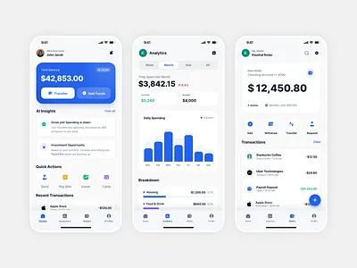 AI Finance Mobile App adobe xd app ui branding design expense app finance fintech fintech app illustration logo mobile mobile app mobile app ui mobile ui ui uidesign wallet app