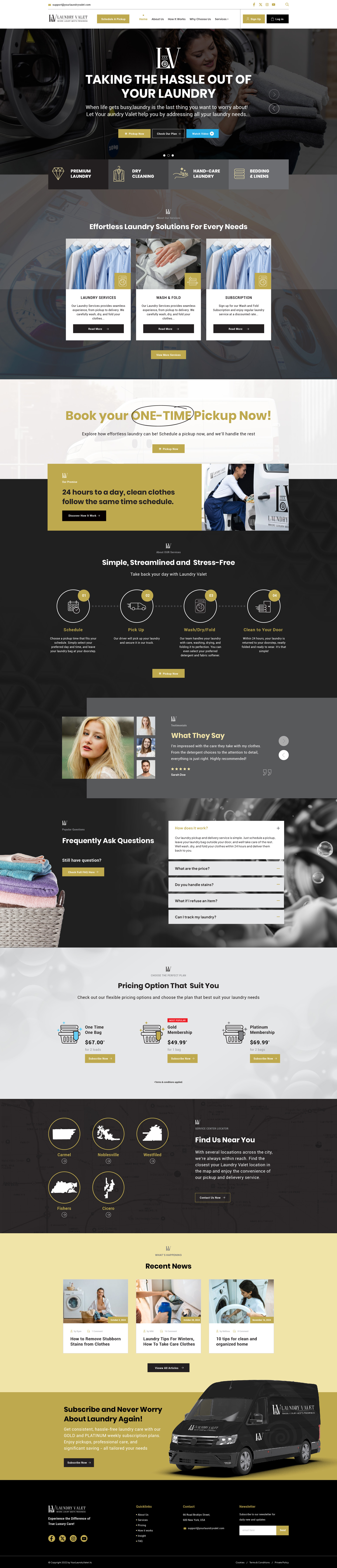 Laundry Valet Homepage UI/UX - Premium Web Design by KitCreativity on ...