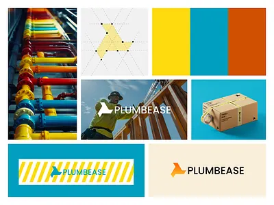 Plumbease — Industrial Plumbing Service, Brand Identity brand identity brand system branding construction creative direction design inspiration engineering geometric logo industrial branding industrial design infrastructure logo design minimal design modern branding packaging design plumbing visual identity